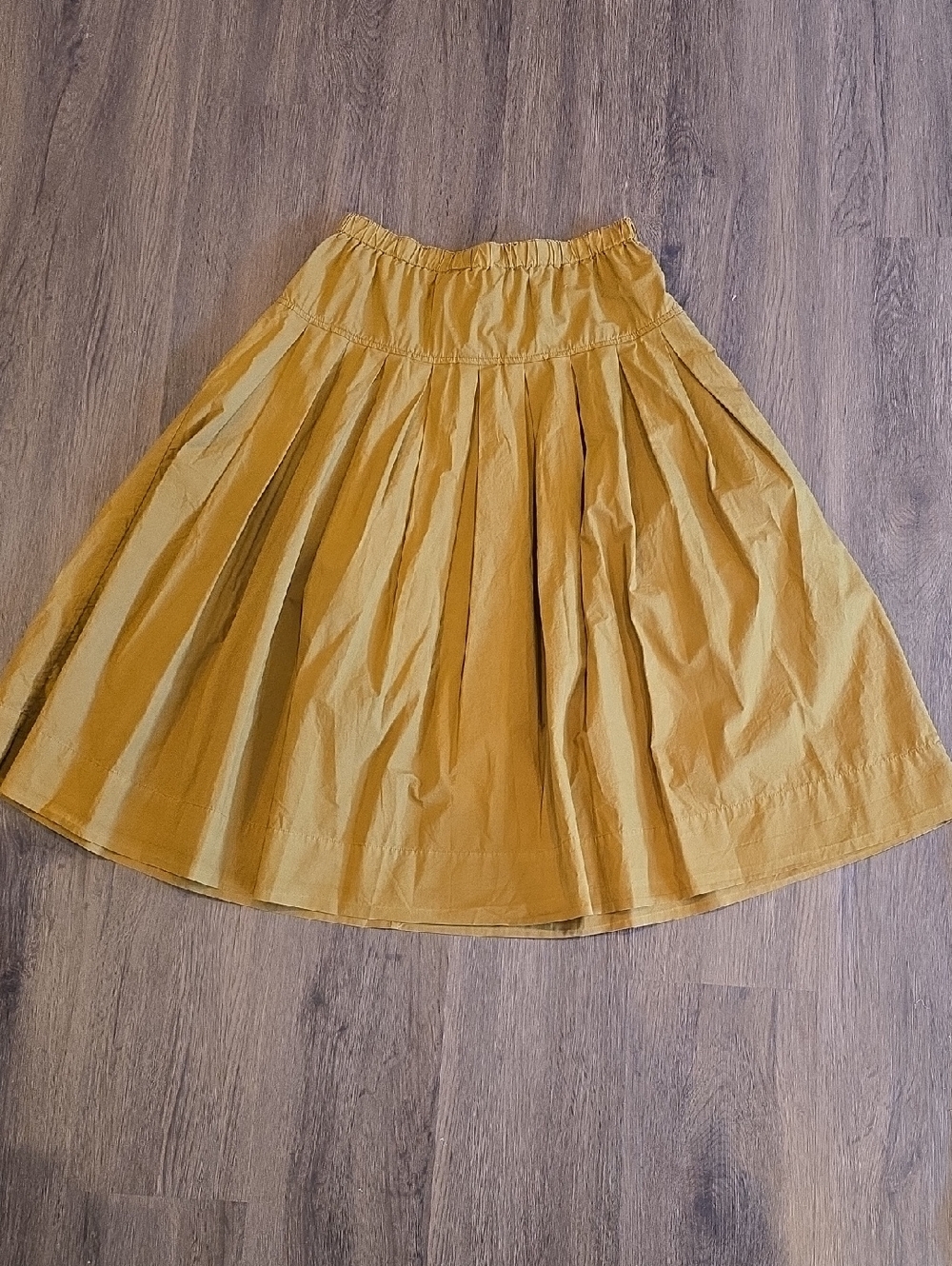 Alex Mill Mustard Yellow Gathered Circle Skirt